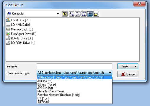 图 5.1  Insert Picture Dialog (插入图片对话框)